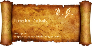 Muszka Jakab névjegykártya